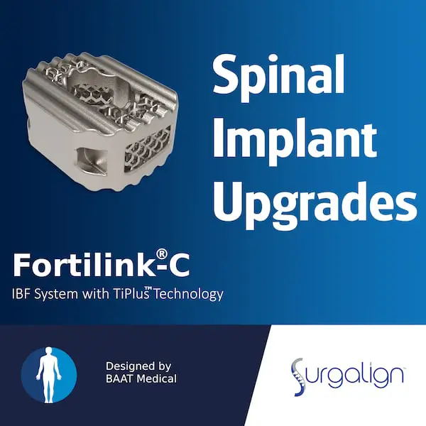 MedTech Fortilink-C TiPlus Surgalign Spinal Implant 2