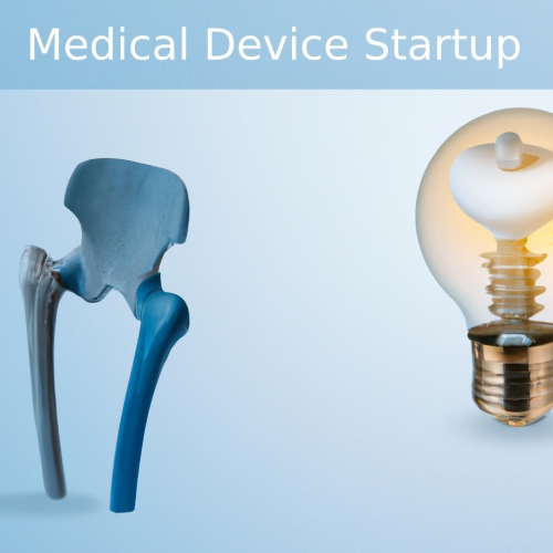 Medical Device Startup. Strategies. Orthopedic implant with idea.